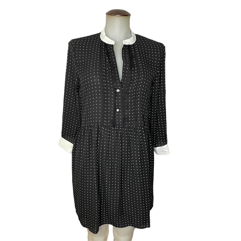 CHIFFON Polka Dot Dress With Pearls 🤍